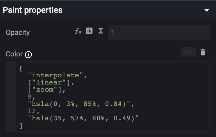 the expression UI for a converted function