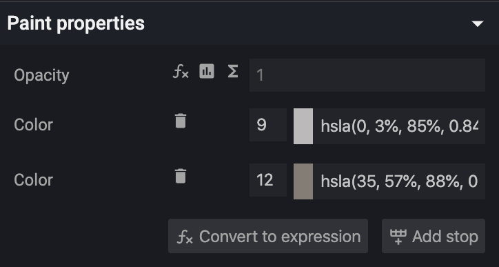 style function with new button to convert to expression