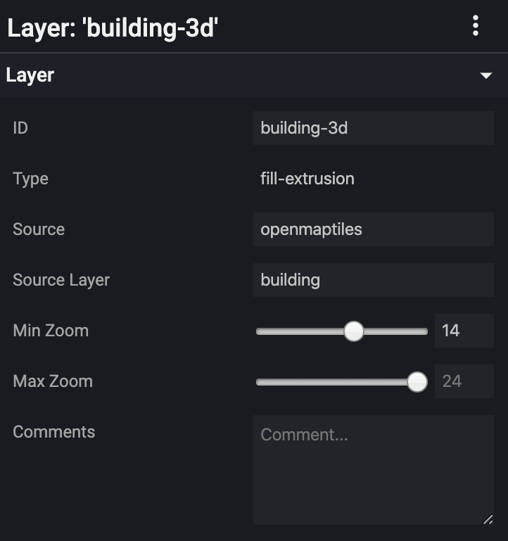 min/max zoom fields with range inputs